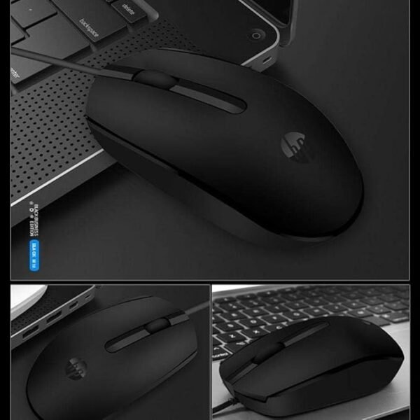 HP M10 Wired USB Mouse with 3 Buttons High Definition 1000DPI Optical Tracking and Ambidextrous Design - Image 2