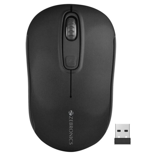 ZEBRONICS Dash Pro 2.4GHz Wireless Mouse, Upto 1600 DPI, 3 Level DPI, High Precision, Power Saving Mode, Comfortable & Lightweight, for Mac | Laptop | Computer (Black) - Image 8