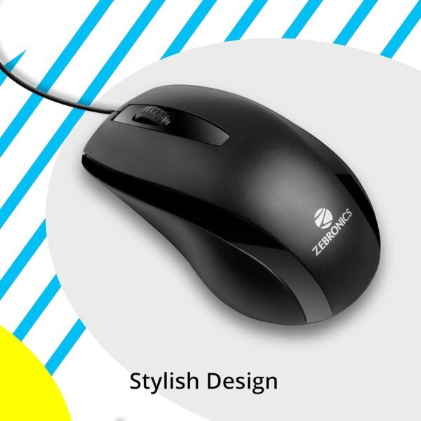 Zebronics Zeb-Alex Wired USB Optical Mouse with 3 Buttons - Image 3