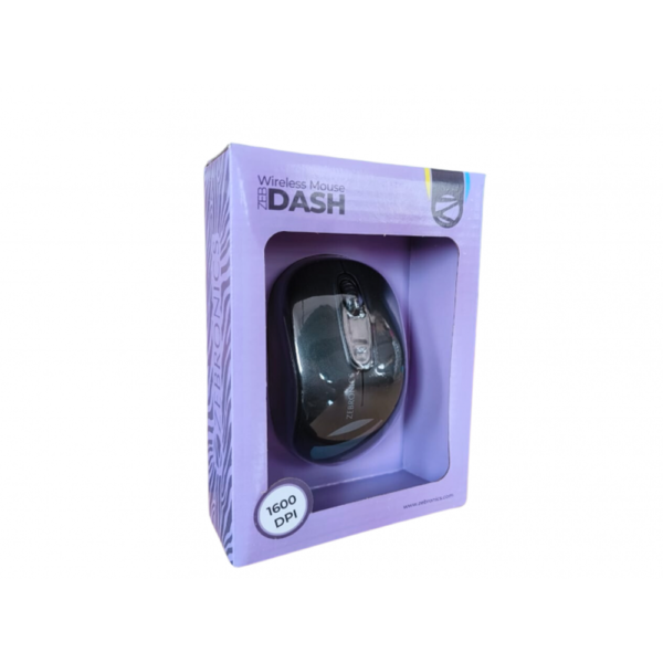ZEBRONICS Dash Pro 2.4GHz Wireless Mouse, Upto 1600 DPI, 3 Level DPI, High Precision, Power Saving Mode, Comfortable & Lightweight, for Mac | Laptop | Computer (Black)