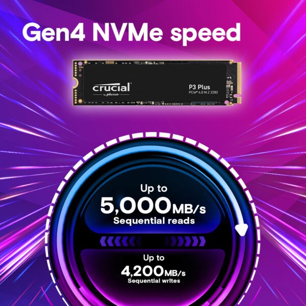 Crucial P3 Plus 500GB PCIe M.2 2280 SSD - Image 4