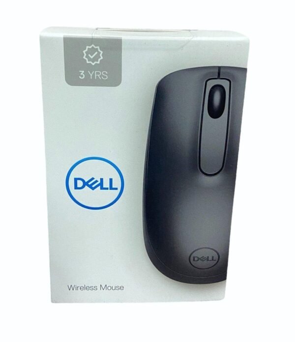 Dell WM118 Wireless Mouse, 1000DPI, 2.4 Ghz with USB Nano Receiver, Optical Tracking, 12-Months Battery Life, Plug and Play, Ambidextrous - Black